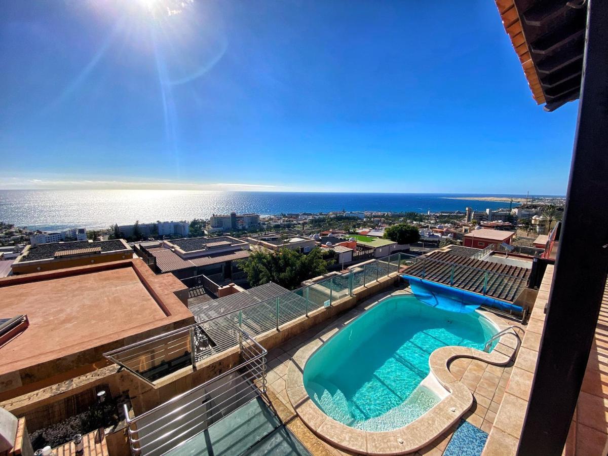 Luxury 5 Star Villa Violetta With Amazing Sea View, Jacuzzi And Heated Pool San Agustín 外观 照片