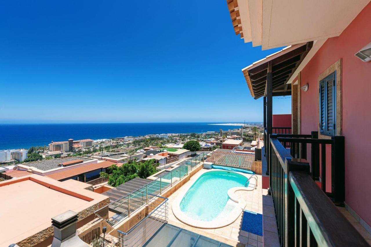 Luxury 5 Star Villa Violetta With Amazing Sea View, Jacuzzi And Heated Pool San Agustín 外观 照片