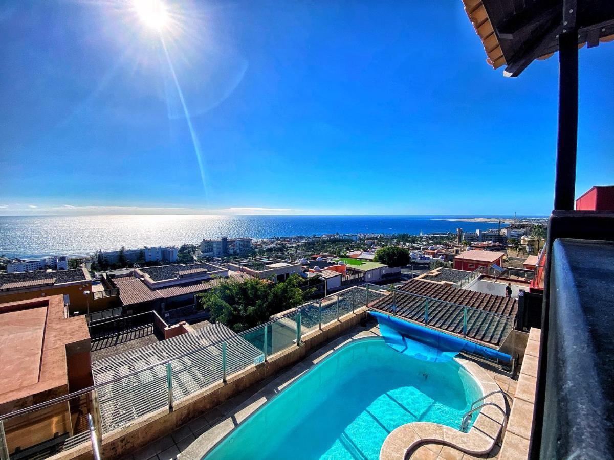 Luxury 5 Star Villa Violetta With Amazing Sea View, Jacuzzi And Heated Pool San Agustín 外观 照片