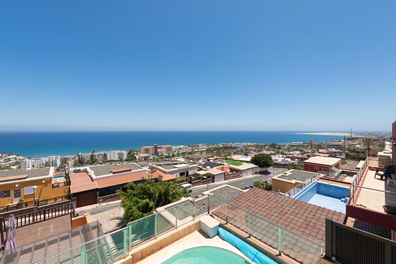 Luxury 5 Star Villa Violetta With Amazing Sea View, Jacuzzi And Heated Pool San Agustín 外观 照片